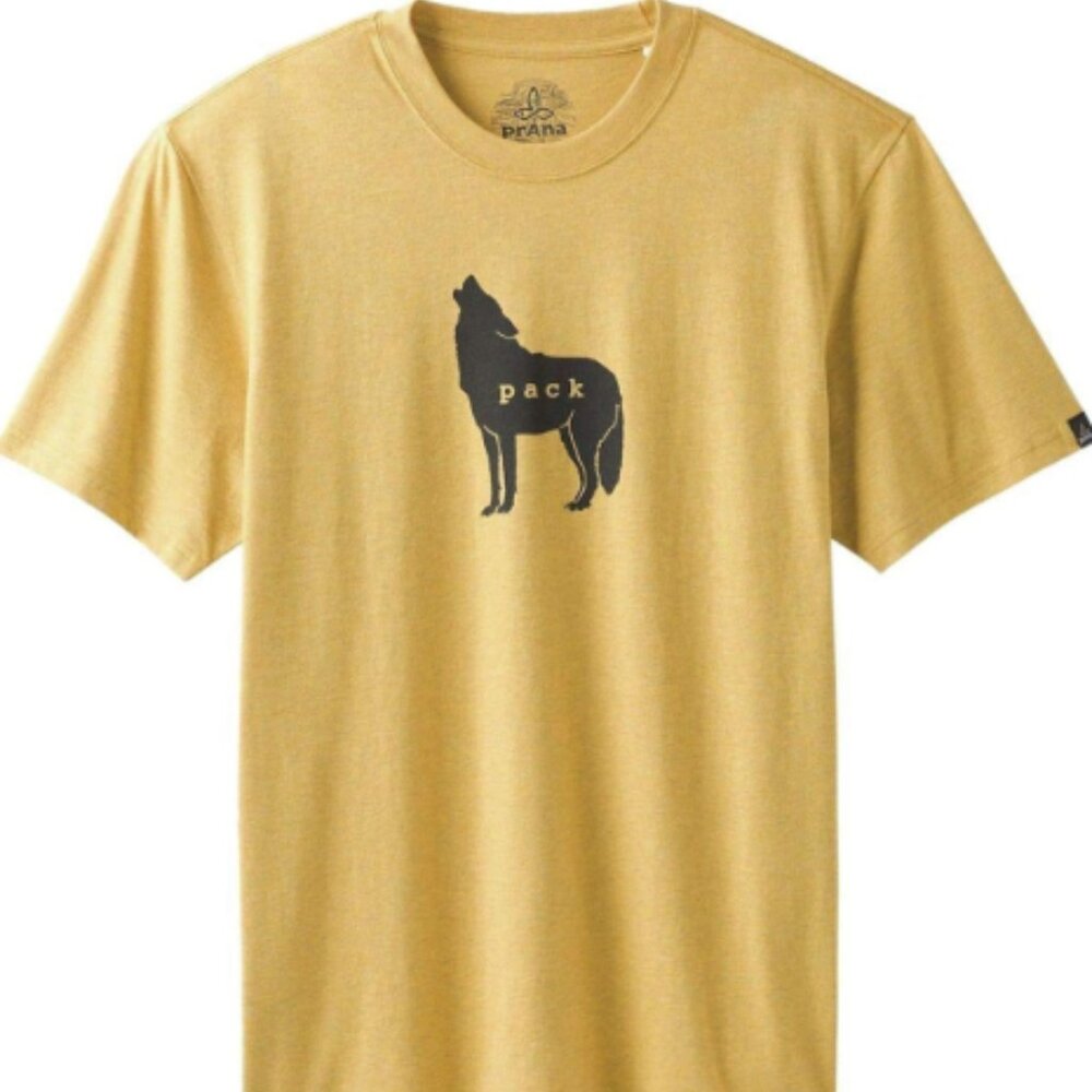 prAna Men's Wolf Pack Journeyman T-Shirt – Marigold Heather (Style# M13181436)